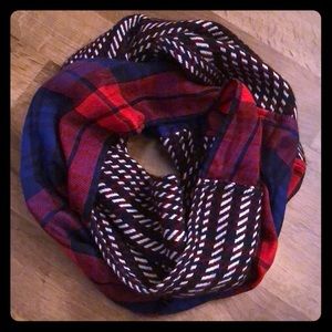 Flannel infinity scarf winter or fall